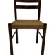 Vintage chair from the 70s minimalist design in wood and paper cord