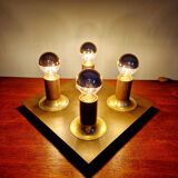 Space Age ceiling light/wall lamp in brass, Cosack Leuchten, 1970.