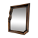 Large wooden wall mirror - wavy carving and natural patina