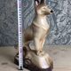 Porcelain shepherd dog, large decorative sculpture.