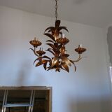 Golden floral chandelier