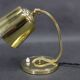 Pair of adjustable brass table or wall lamps, Czechoslovakia, 1930s