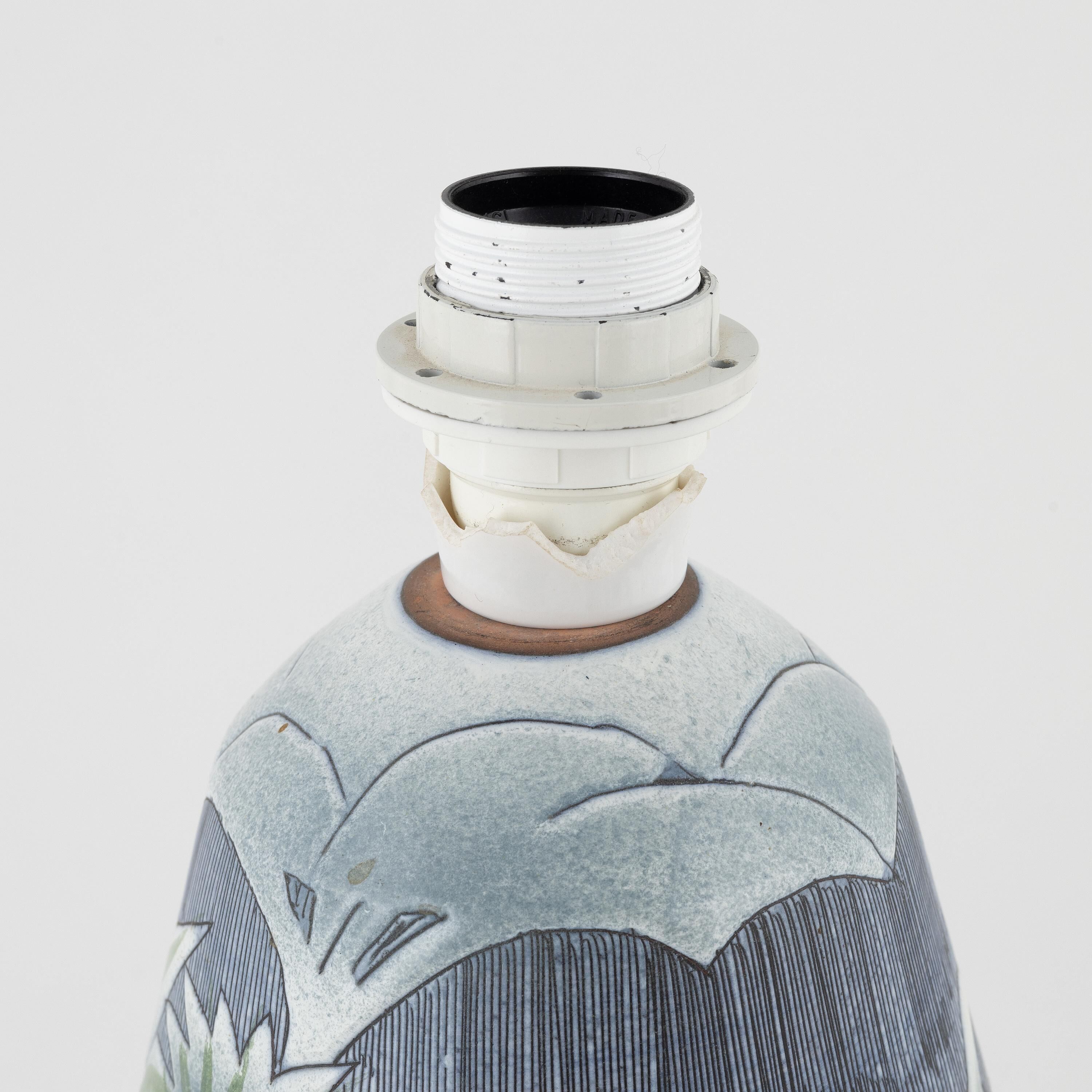 Marian Zawadski Tiglmans lamp ceramic Sweden 1962 Signed