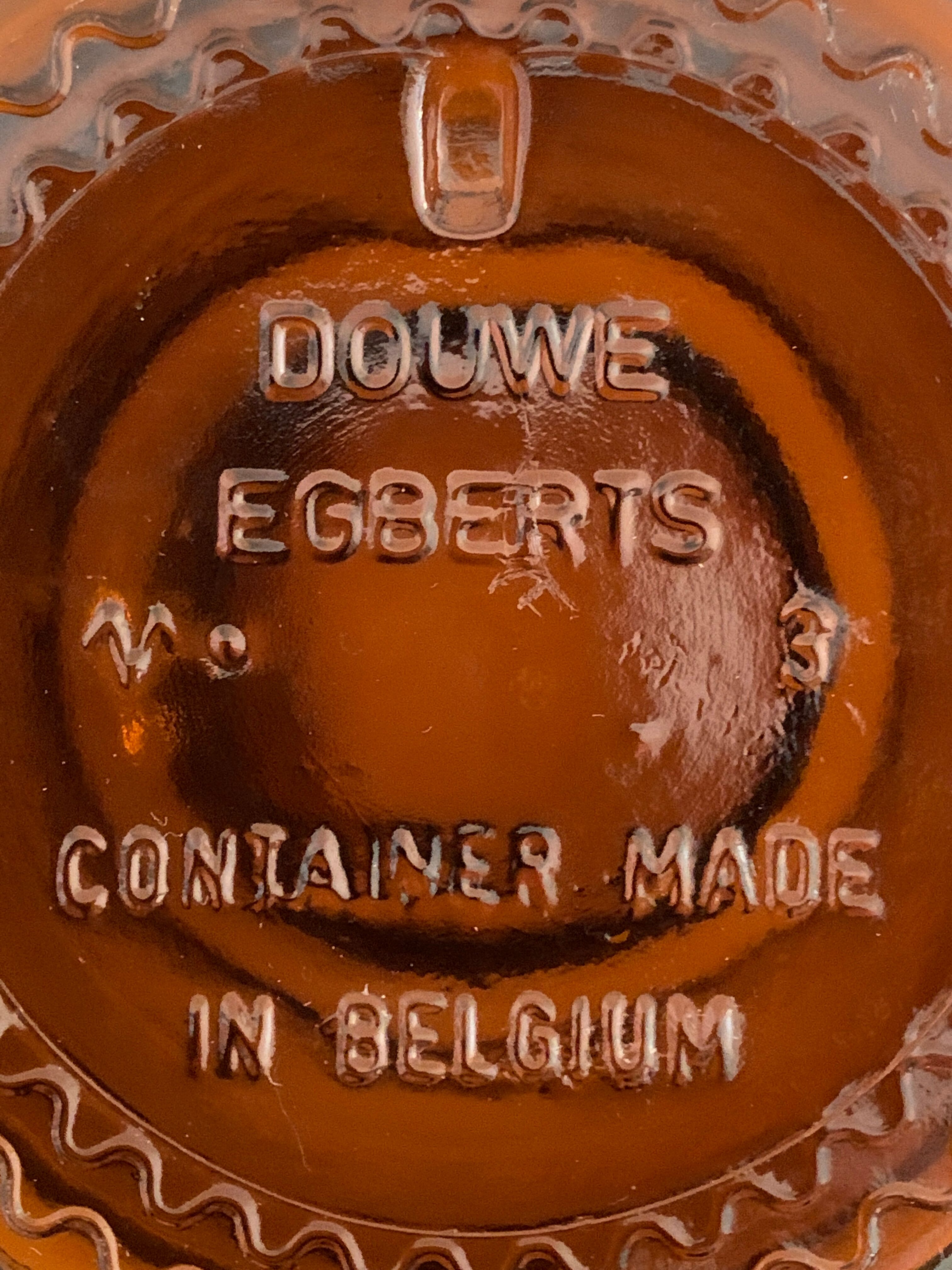 Pot d'apothicaire en verre Belgium, Douwe Egberts, 1970