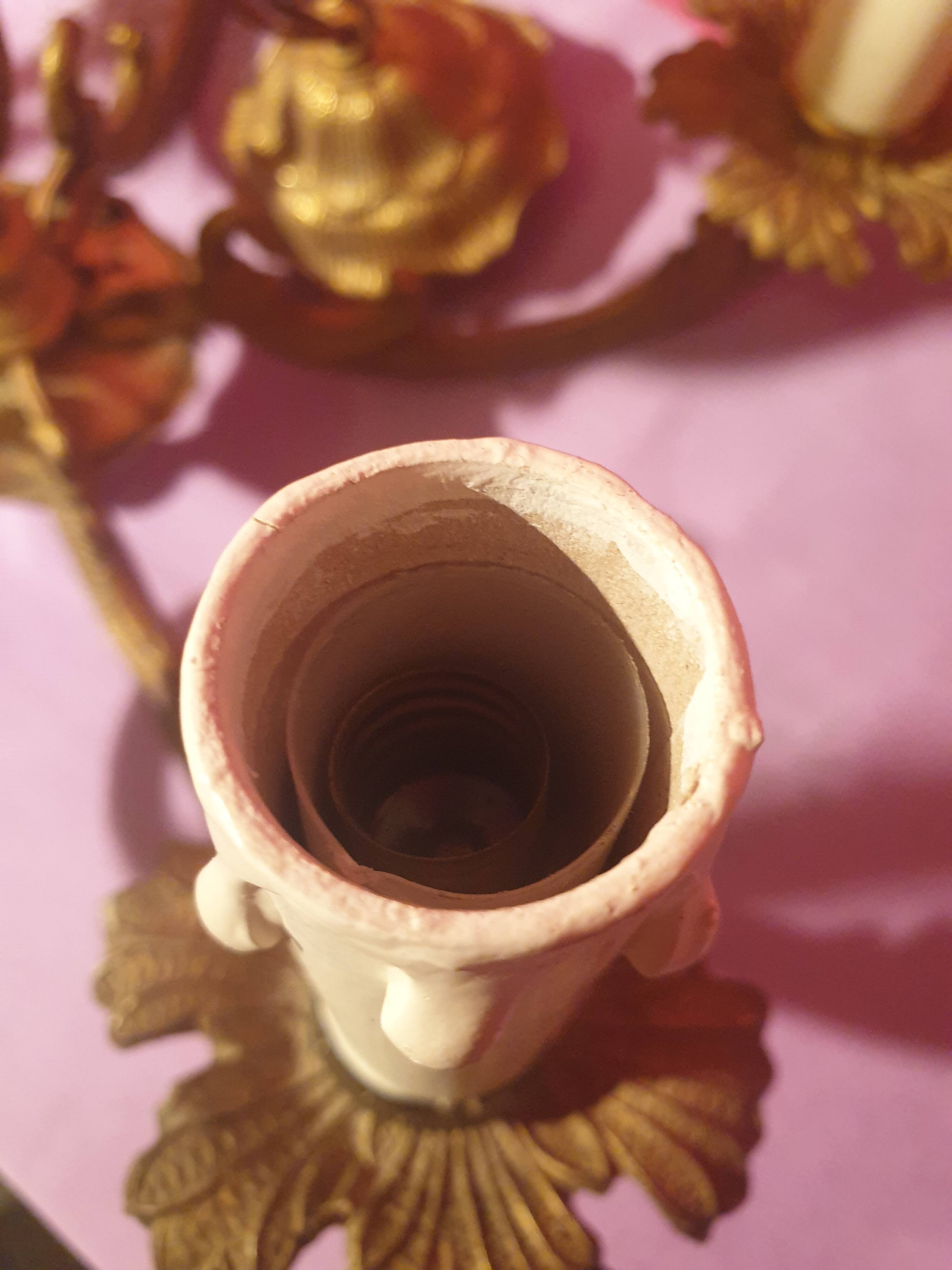 Louis XV style 5-light bronze chandelier