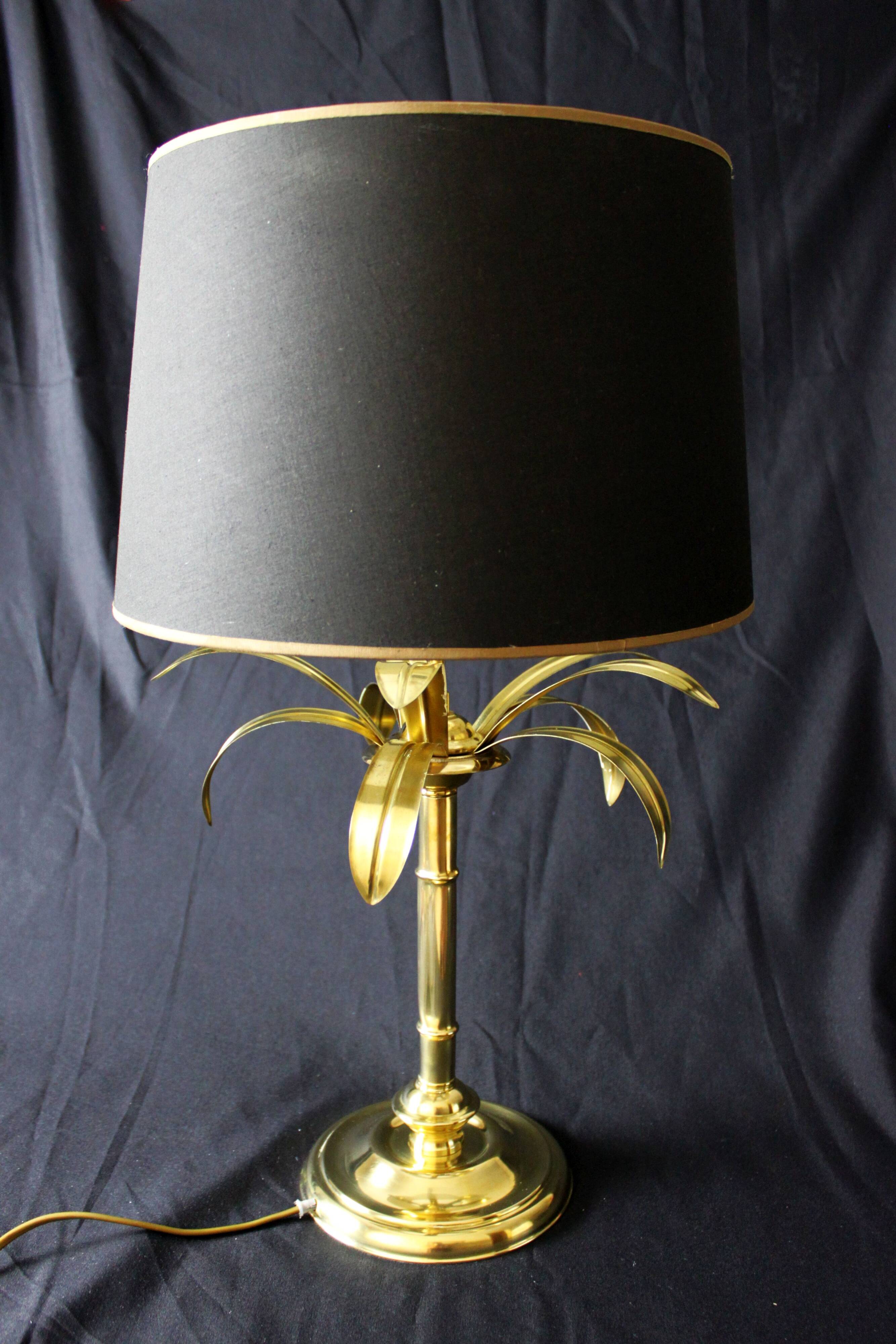 Hollywood Regency style bamboo lamp, 1960.