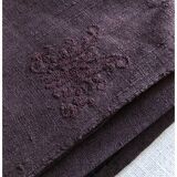 Vintage Eggplant Dyed Hemp Tablecloth