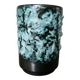Lamp creations "LUC VALLAURIS" in black and blue fat lava ceramic, 1950.