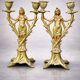 Pair of antique Art Nouveau candlesticks.