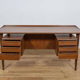 Mid-Century Freestanding Teak Desk by Peter Løvig Nielsen, 1960s