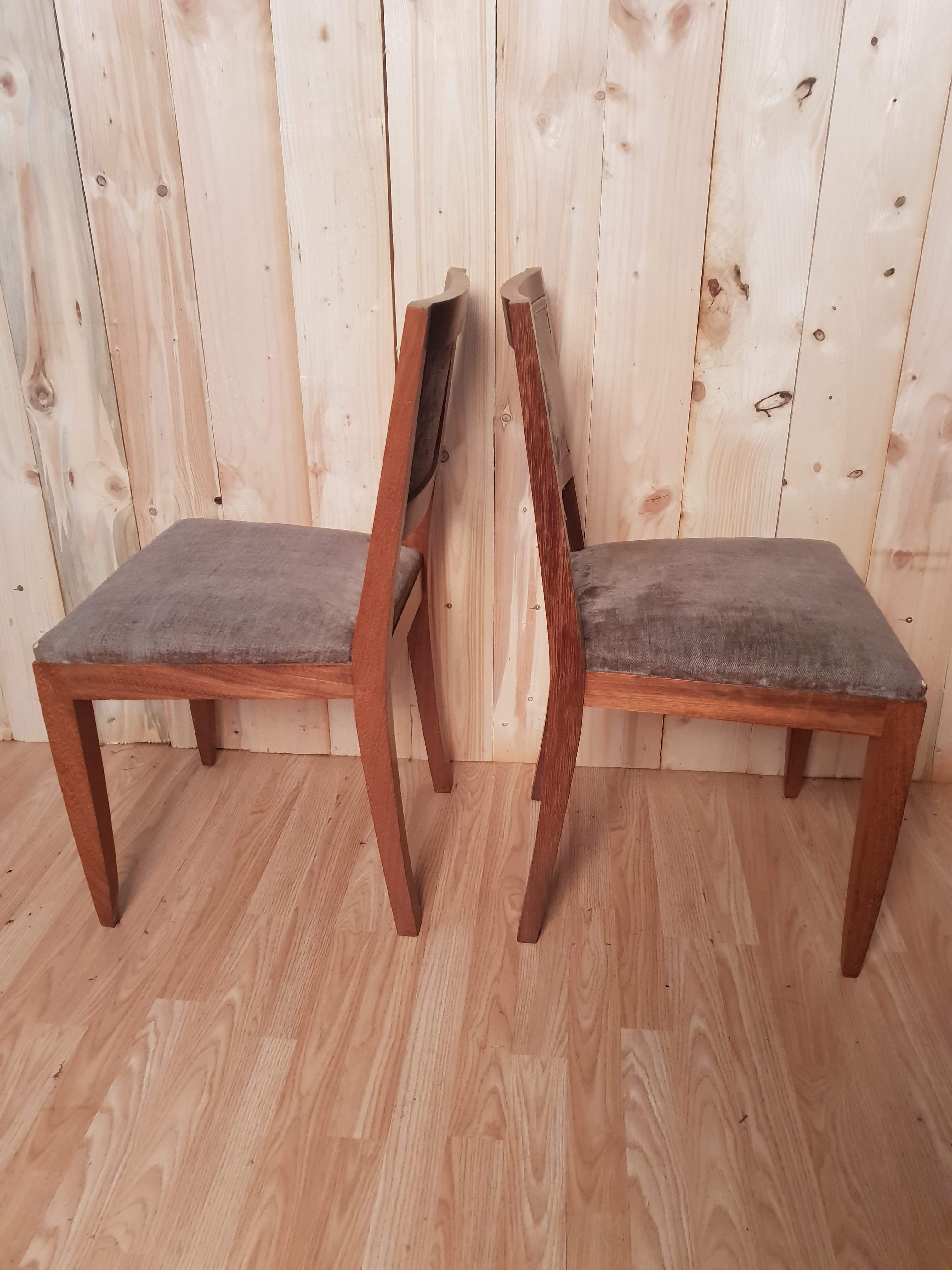 Former pair of art deco chairs