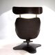 Stokke Varier Tok leather armchair with ottoman by Toshiyuki Kita, 1990