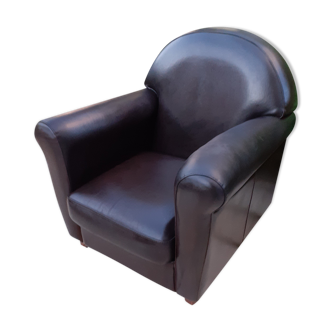 Wooden & Rag leather club armchair