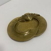 Heavy Brass Plate Keys Table Decorative Hollywood Regency Vintage 1970s
