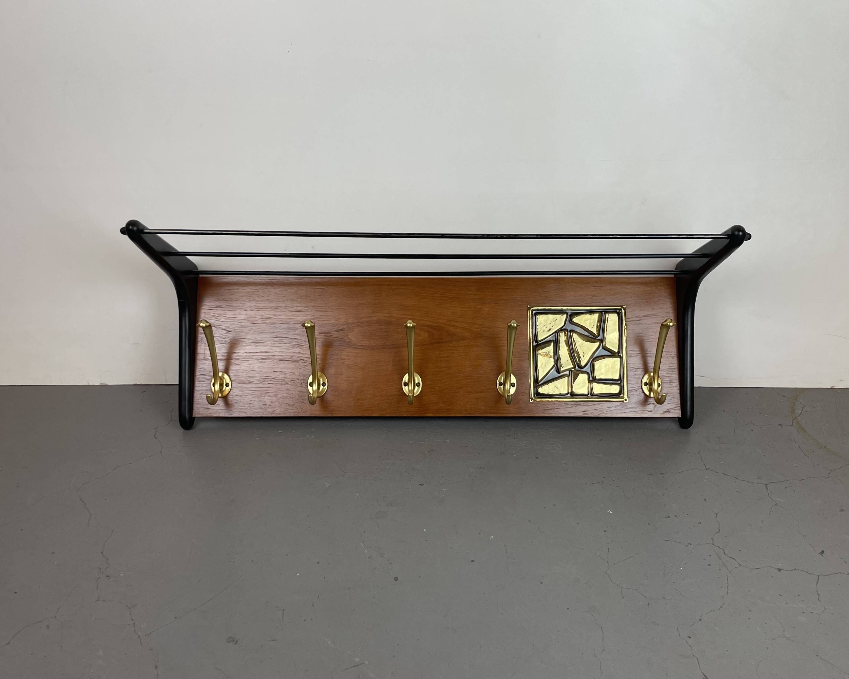 Wall Coat Rack Boomerang by A. Hendrickx for Belform, Belgium, 1950s