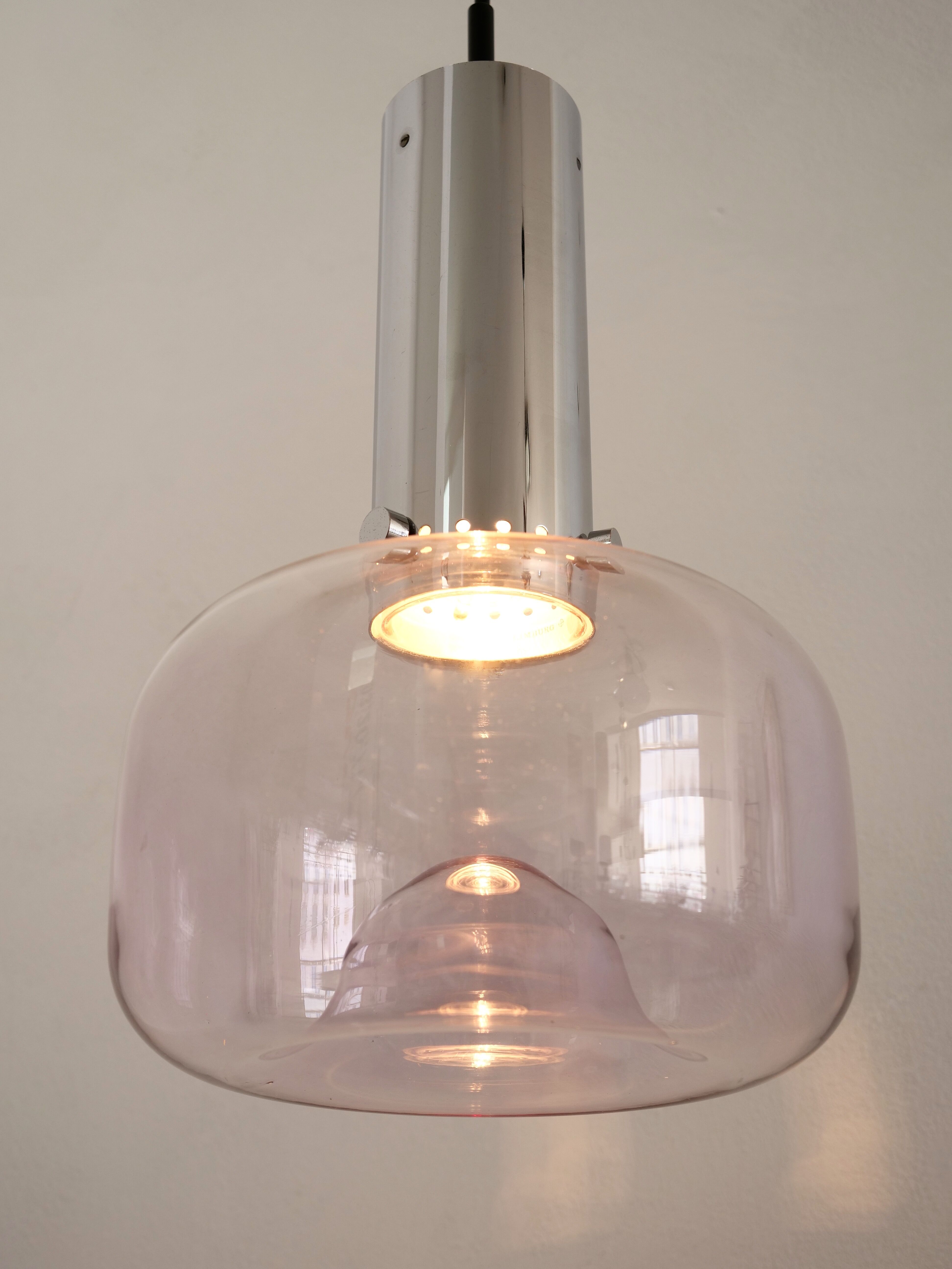 Organically shaped suspension glashütte limburg 1970