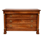 Empire walnut commode with detached columns – early 19th century