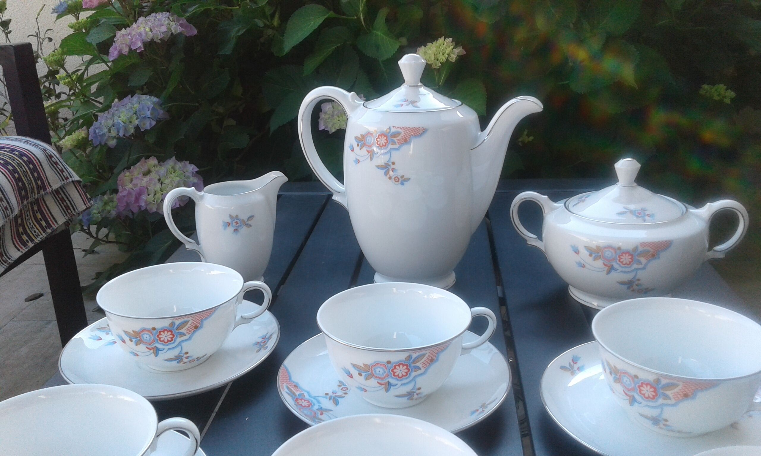 Coffee or tea service, bohemian porcelain circa 50s