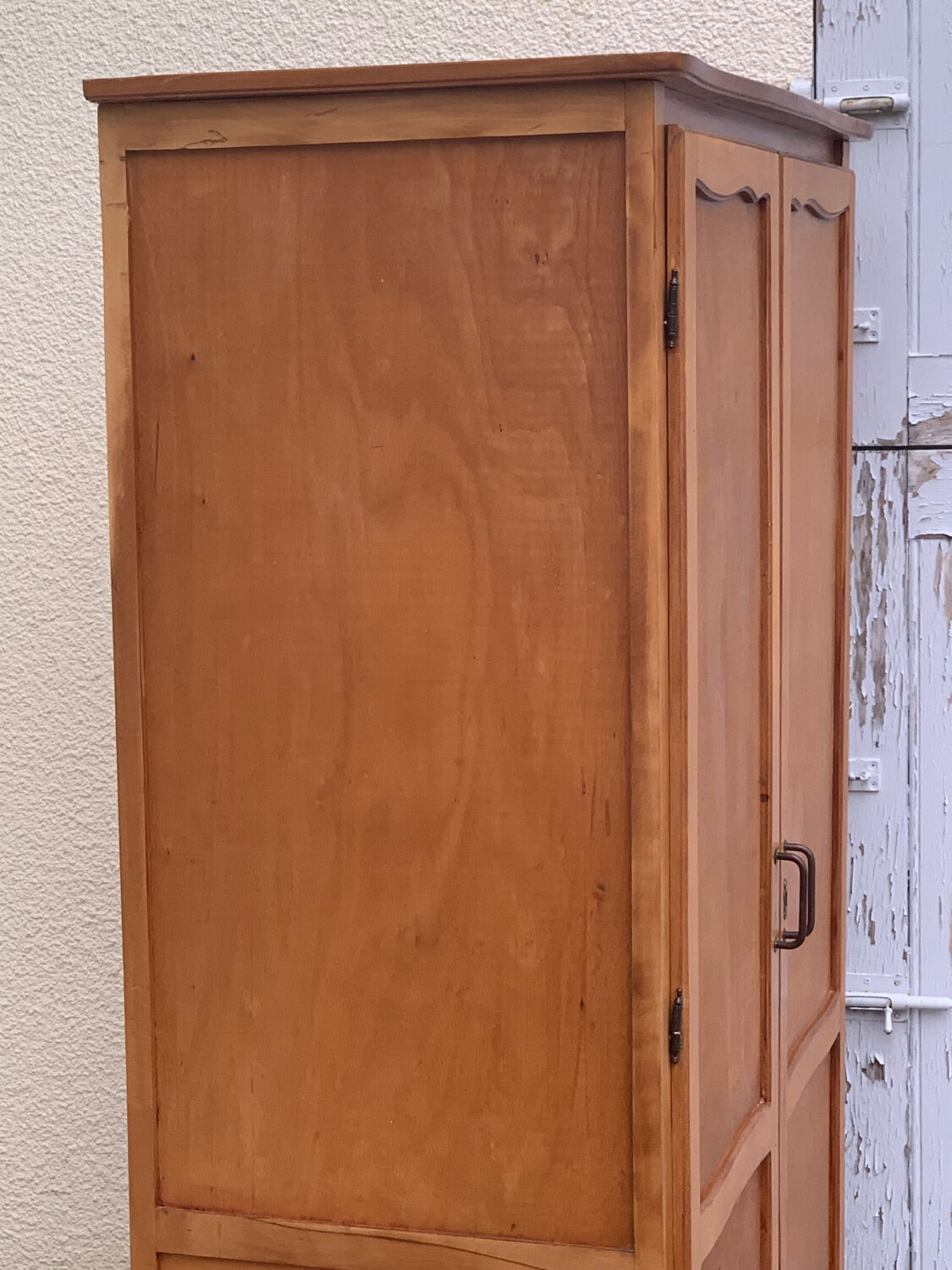 Parisian wardrobe vintage beech 1970