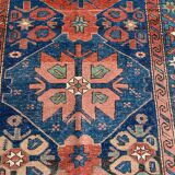 Tapis ancien persan kurde tribal 124x268 cm