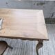 Farm table cherry wood with curved legs, 19th century.