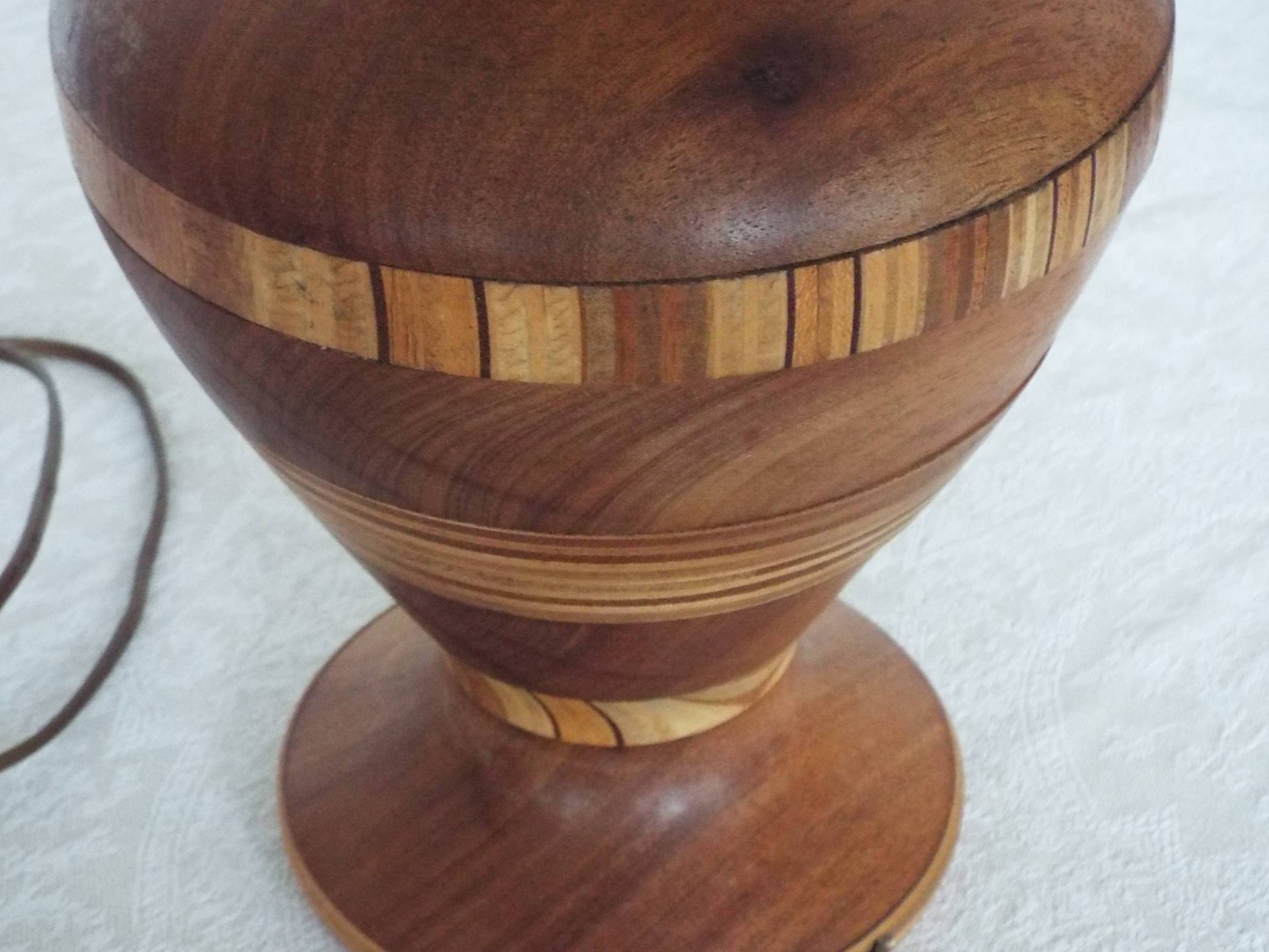 Wooden lamp base