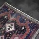 Handwoven Afshar oriental rug, Middle East, 1950s