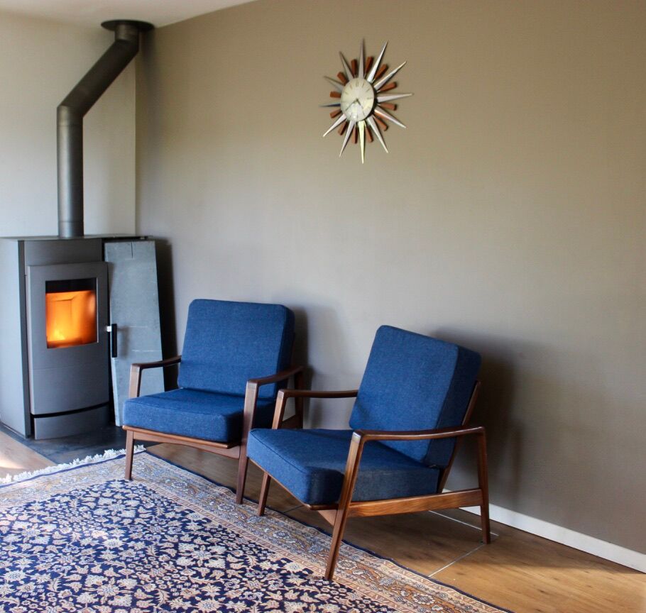 Pair of Scandinavian vintage teak armchairs by Arne Wahl Iversen for Komfort, Denmark, 60s