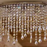 Minimalist glass fringe ceiling light