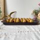 Coquilles à escargot en céramique vintage Made in France et plateau en acajou style scandinave