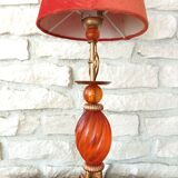 Lampe à poser abat jour conique orange