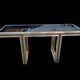 Console italienne acier et laiton 1970
