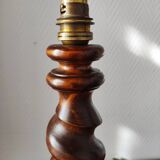 Vintage turned wooden lamp base – France 1950-60