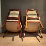 Paire de fauteuils Restauration en acajou