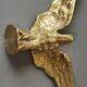 Eagle figurine sculpture with outstretched wings, in solid brass. Size 8 x 15 cm