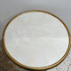 Bistro table cast iron marble and brass