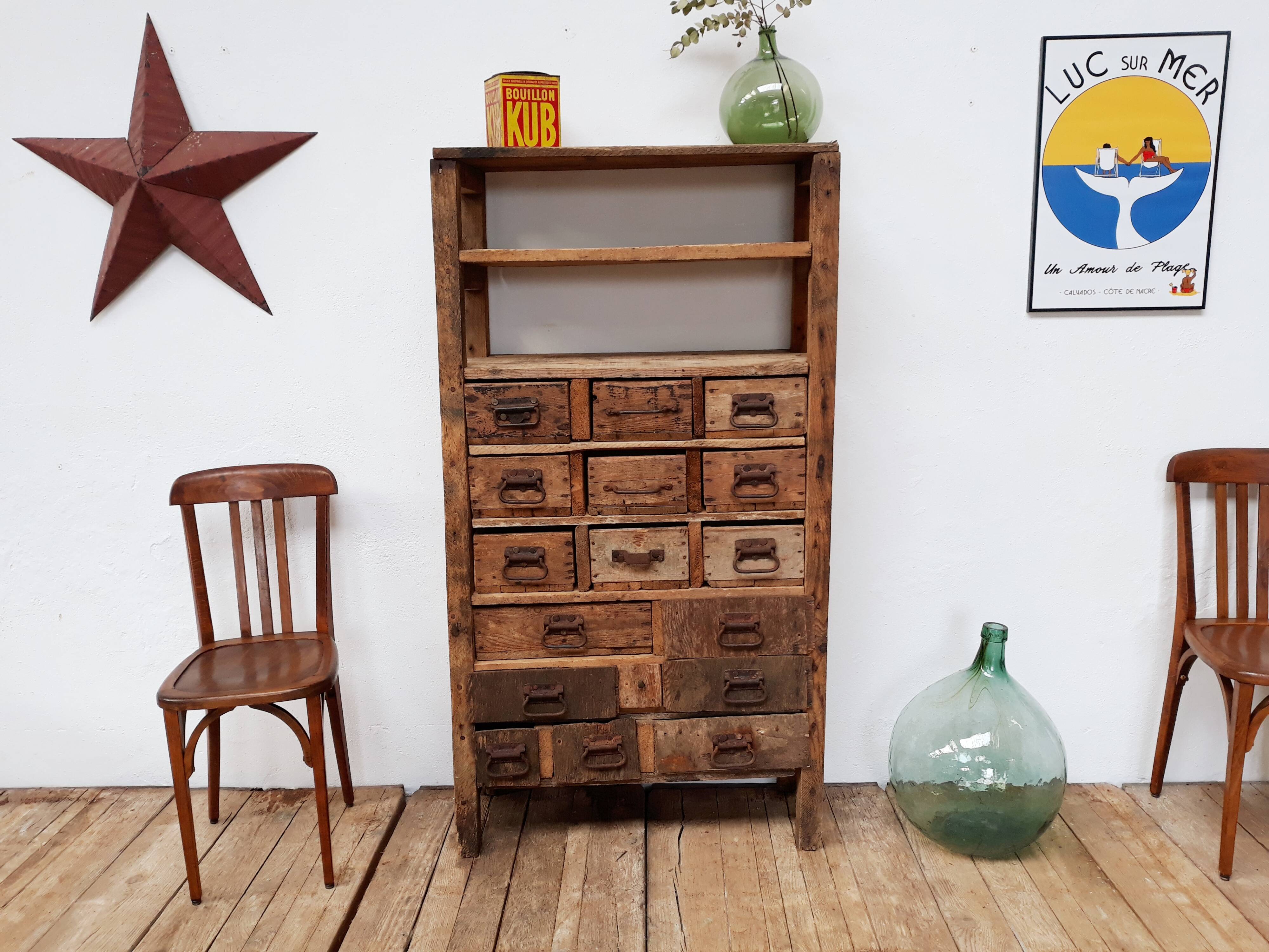 Craft cabinet with drawers