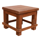 Old small Burmese teak workshop bedside table