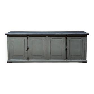 Antique painted wooden counter