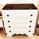 4-drawer chest with black marble top - Classic chic style