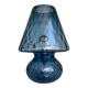 Murano-Inspired Blue Glass Lamp with “Ballotton” Texture