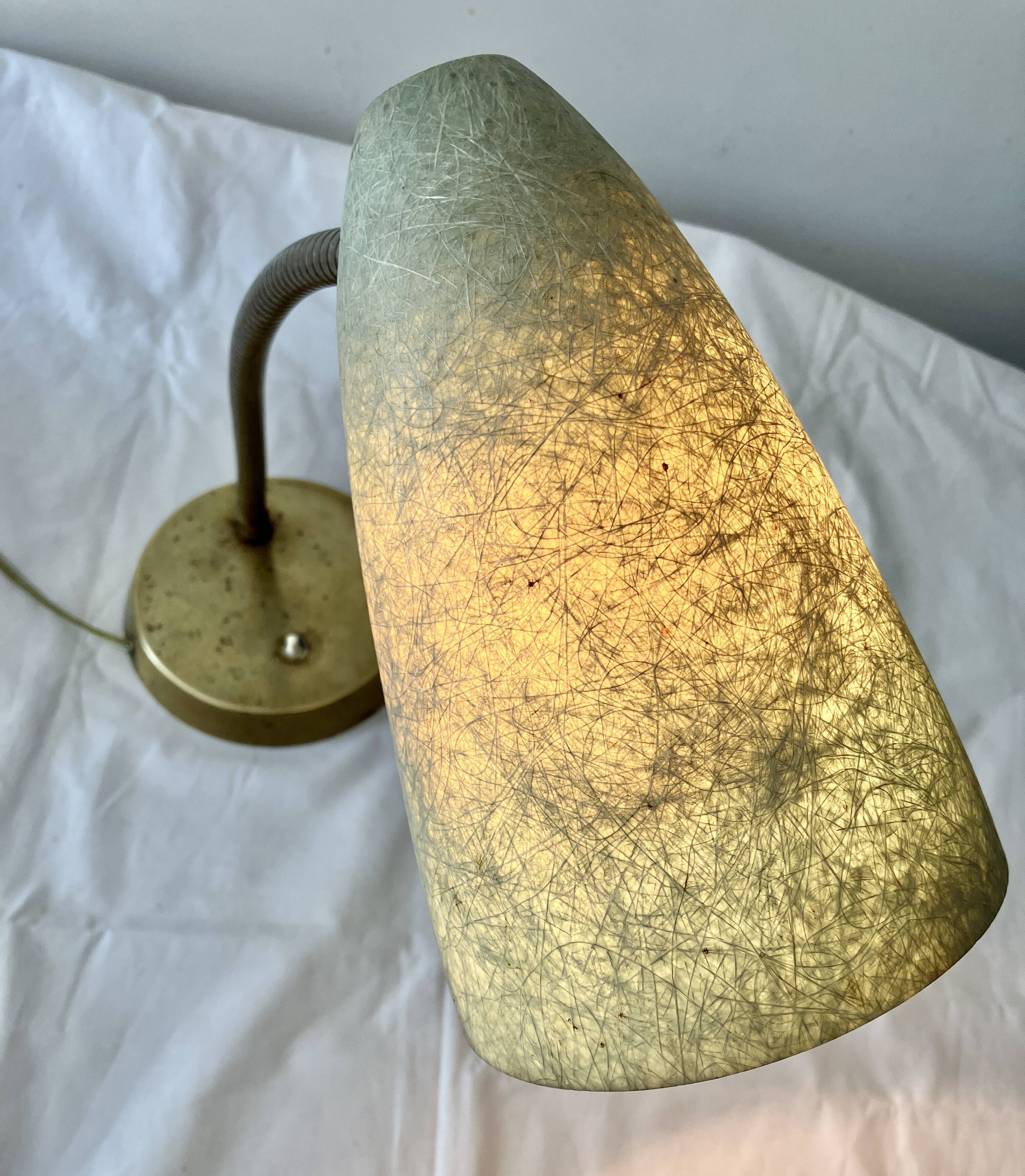 Lampe années 60 fibre de verre