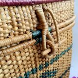 Old rattan suitcase