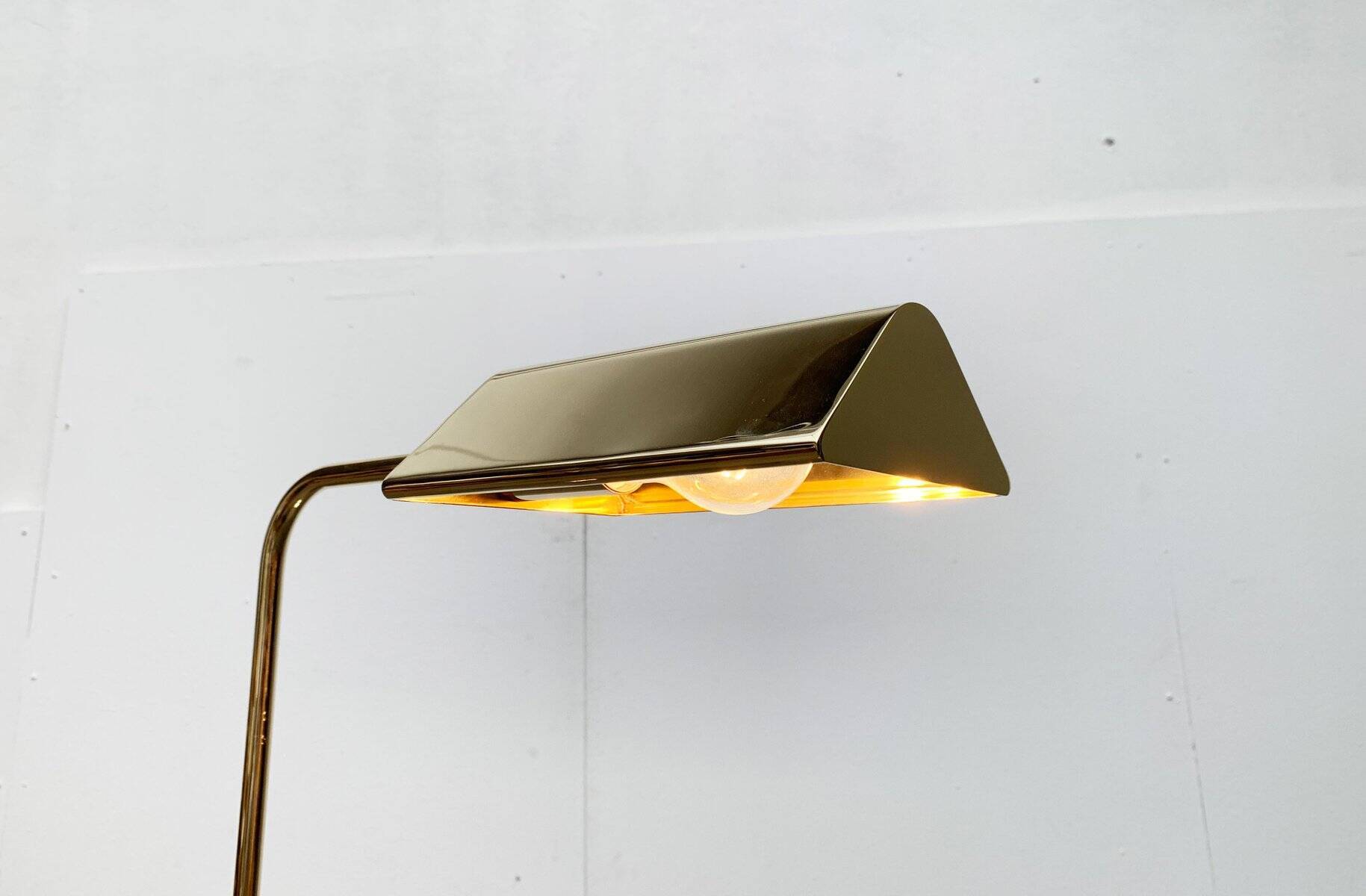 German Vintage Floor Lamp in Hollywood Regency Style in Brass by Florian Schulz