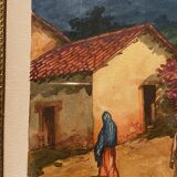 Tableau ancien, paysage Mexicain, signé XX siècle