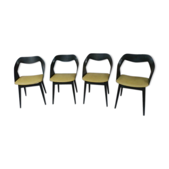 Set of 4 chairs 50s by Louis Paolozzi for ZOL