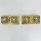 Pair of Peil & Putzler ice cube glass wall lamps, 1970s