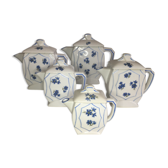 Set of 5 blueberry model coffee makers