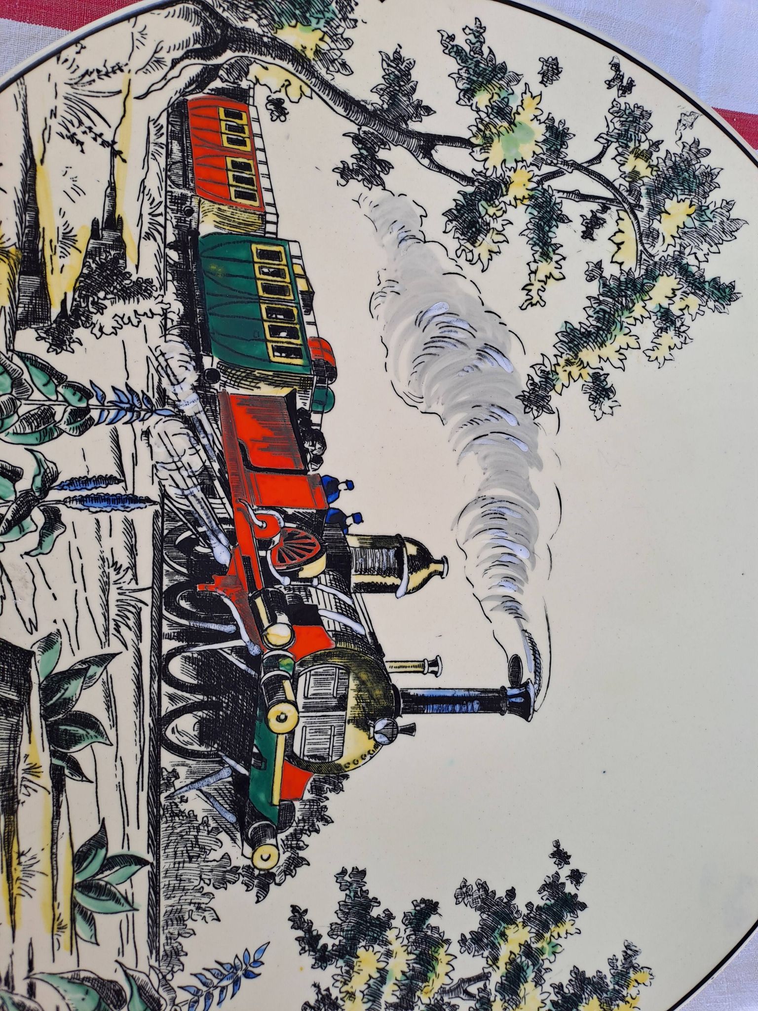 Assiette Longwy Le Train N° 964