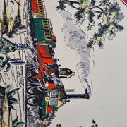 Assiette Longwy Le Train N° 964